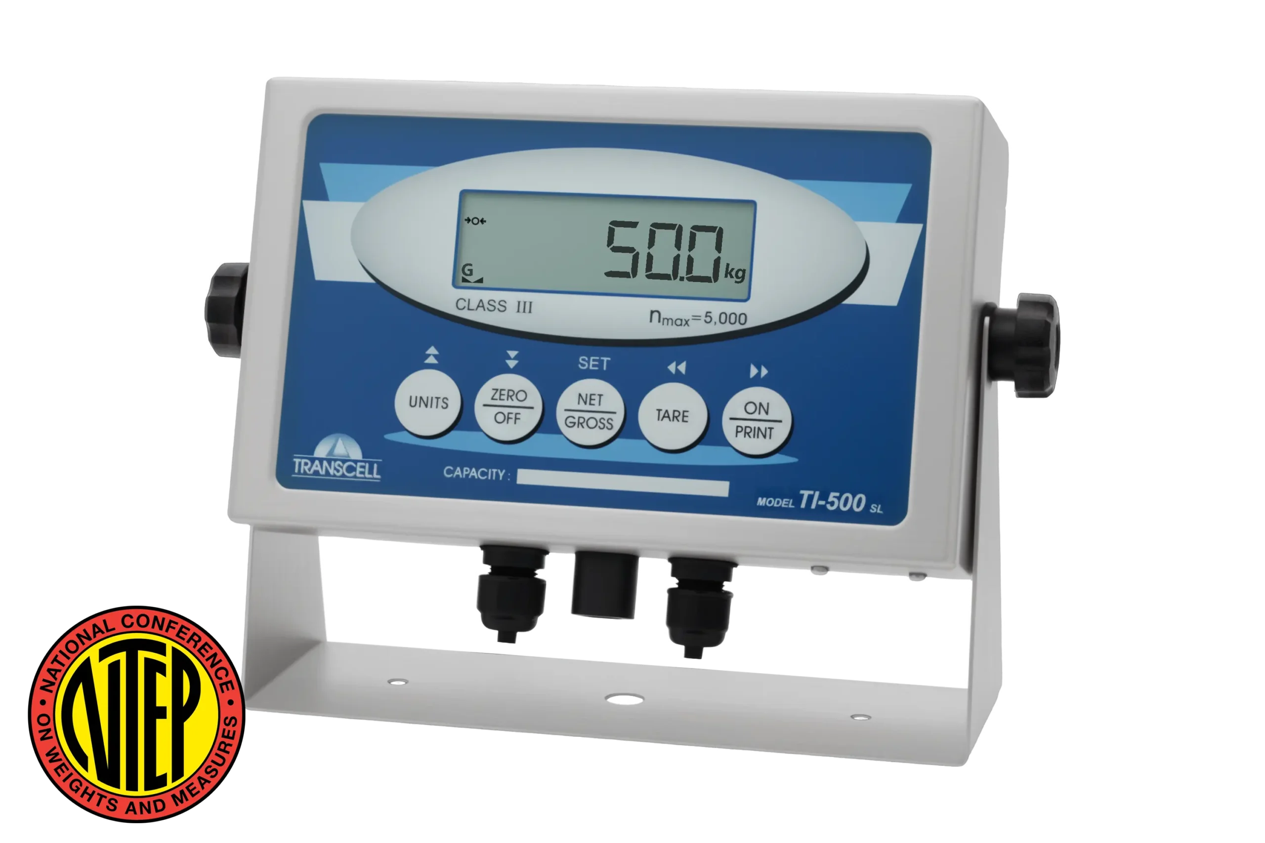 TI-500 SL Battery Powered NTEP Weighing Indicator - Angled