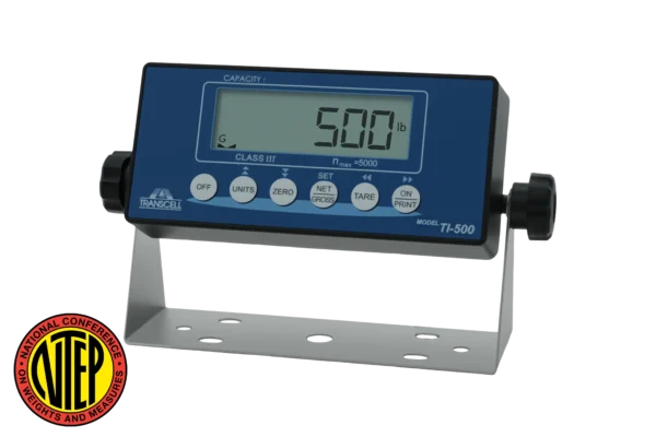 TI-500 basic NTEP weighing indicator angled view