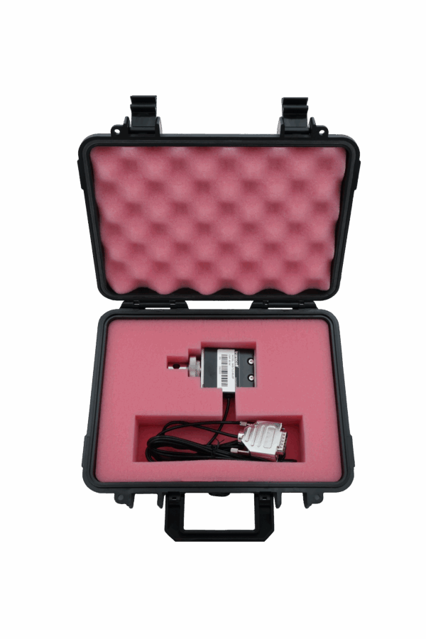 BAB-TLC load cell in protective carrying case open for Chatillon DFS-R-ND, DFS II-R-ND, and TCD systems