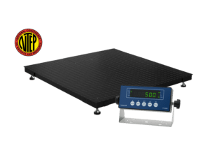 Transcell Guardian floor scale NTEP certified diamond plate industrial weighing platform with TI-500E indicator