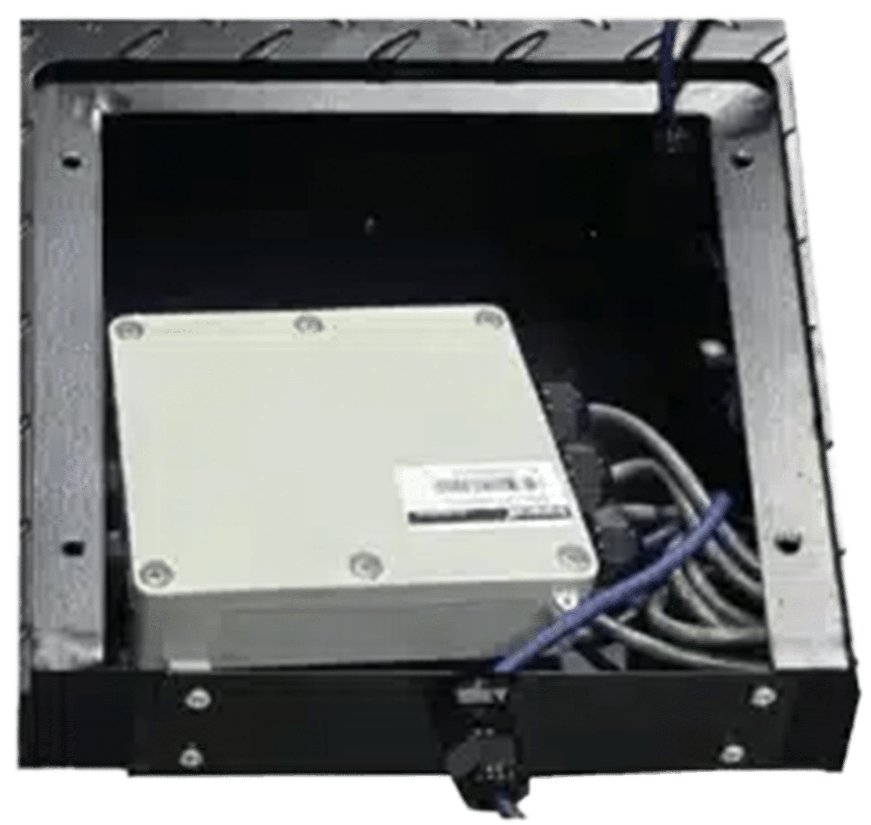 Top-access junction box hatch on Guardian Premium floor scale