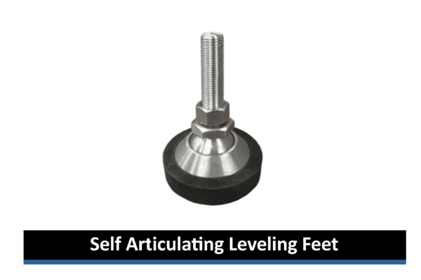 Transcell Guardian platform self-articulating leveling foot with proprietary ball-and-cup design
