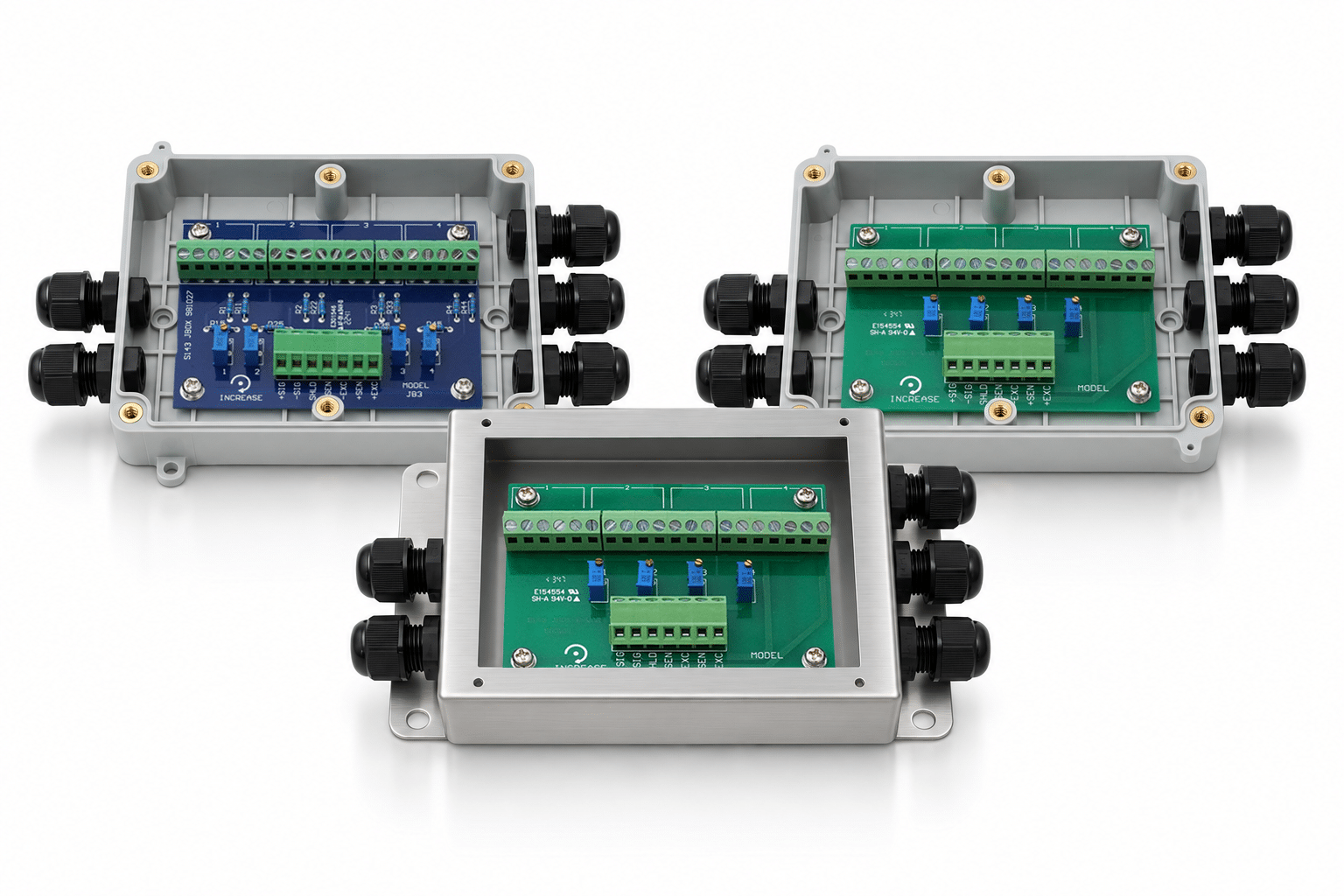 Transcell junction boxes and summing cards