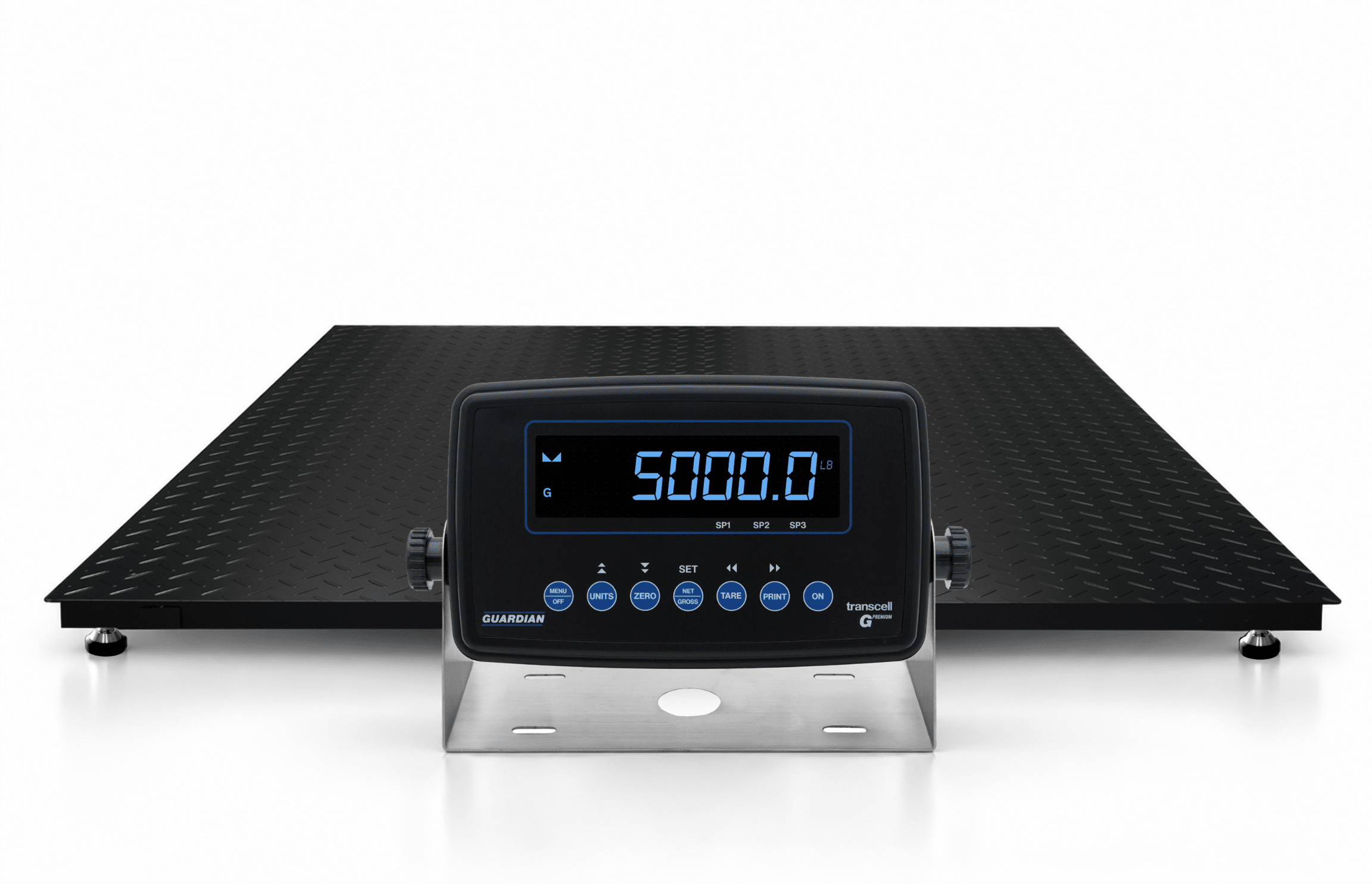 Transcell platform floor scale with indicator