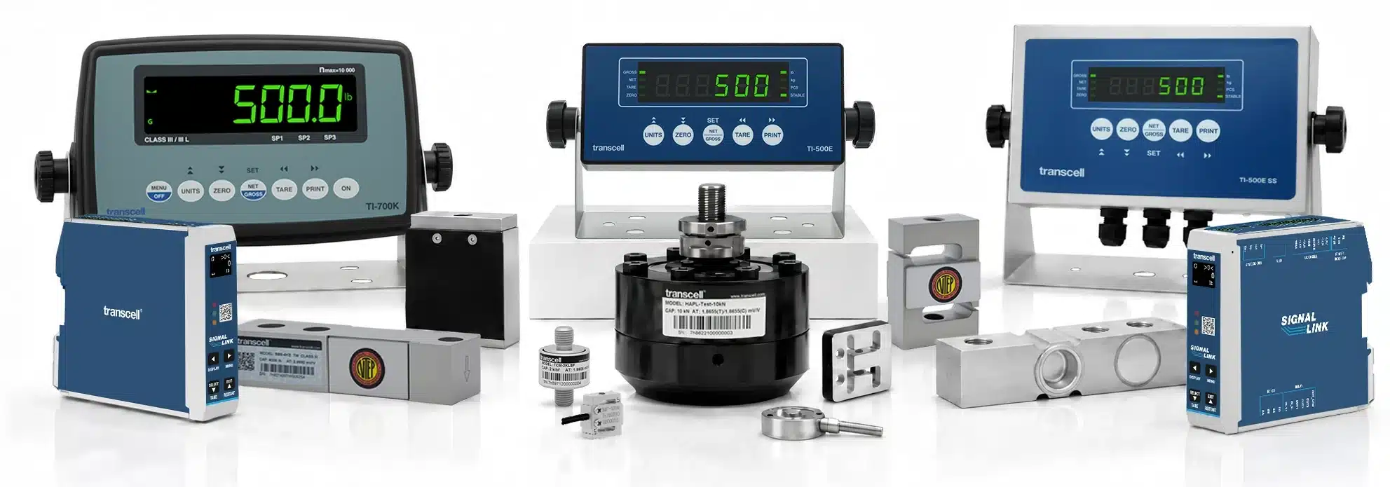 Transcell indicators, load cells and Signal Link signal conditioners
