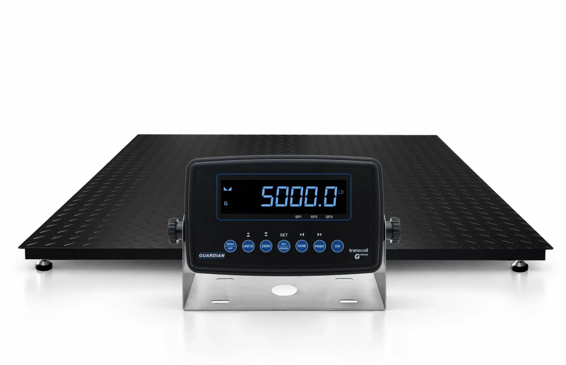 Transcell platform floor scale with indicator